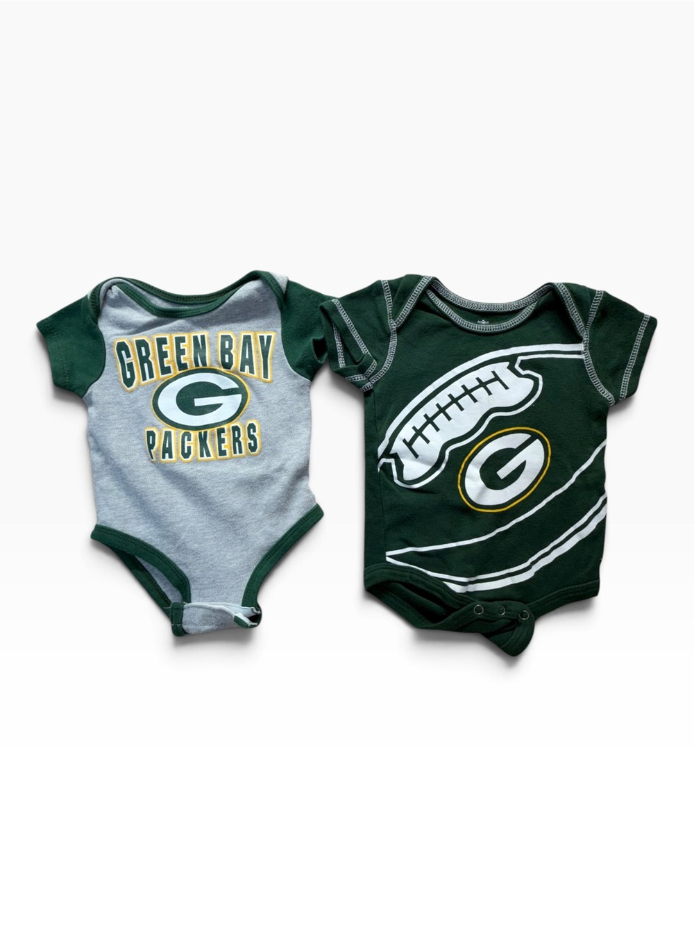 Green Bay Packers Baby Bodysuit Lot 0-3 Months NFL Team Apparel 2 Piece